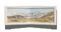 Tundra and Ice Diptych #2 2010 oil/aluminum 6¼" x 17"